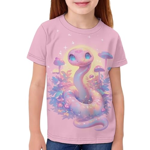 Image of Kids Graphic T-Shirt Boys Girls Novelty Tees Top Short Sleeve Shirts Summer Blouses 3-16