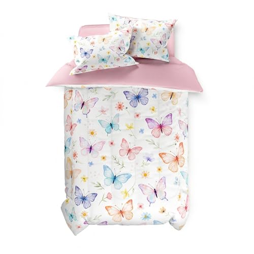 SANDJEST Butterfly Duvet Cover Sets Twin Size for Kids...
