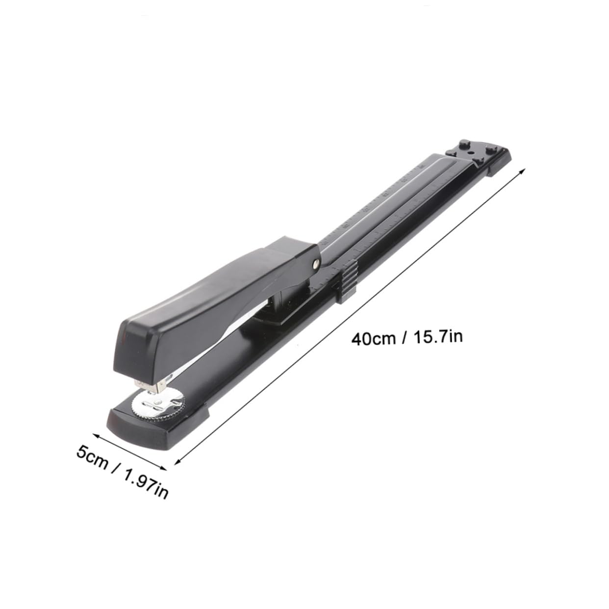 Cucitrice da Tavolo Lunga Braccio Portatile per Materiali Spessi in Metallo e Plastica per Scuola e Ufficio Colore Nero