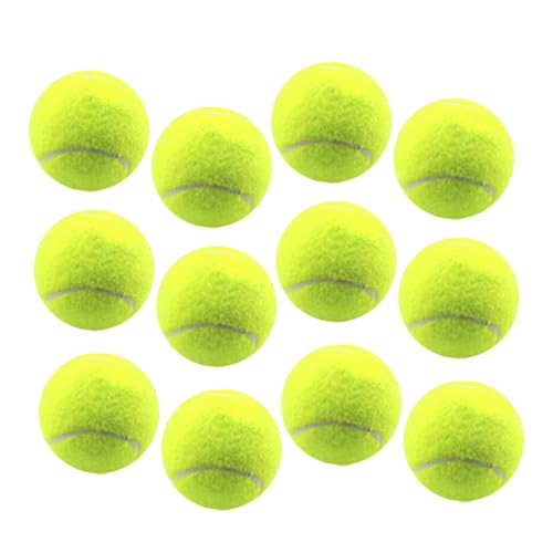 Hemoton 12Pcs Training Tennis Balls for Practice Elastic Design for Sports Training for Outdoor Use Durable Material for Beginners and Machines