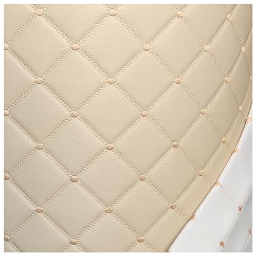 Tissu similicuir tapisserie beige 1.6x2m cuir synthétique matelassé pour patchwork