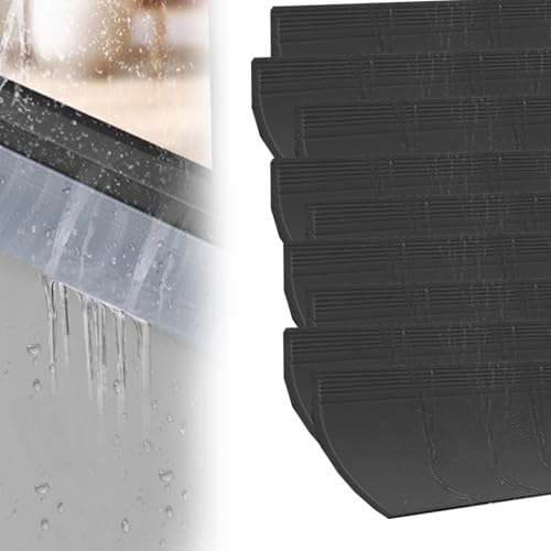 tiras lluvia para alféizar Deflector De Lluvia Para Puertas Exteriores, Burlete Autoadhesivo Para Ventanas Abatibles/de Ducha, Burlete De Goma Exterior Para Puertas(A- 9 PC,W 110MM)