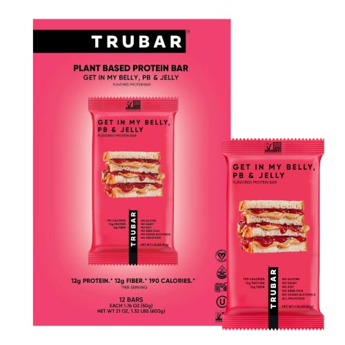 TRUBAR Vegan Protein Bar, Get In My Belly Pb & Jelly