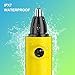 Aiefeya Nose Hair Trimmer for Men & Women, IPX7 Waterproof, USB Rechargeable, Easy Cleaning, All-in-ONE Facial & Eyebrow Trimmer (Yellow)