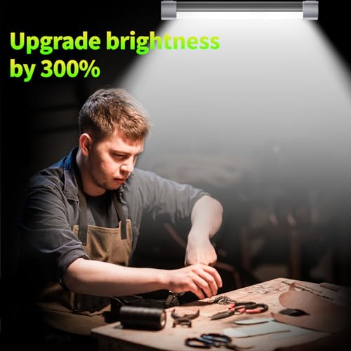 Image of LETOUR LED Tube Magnetic Light Work Lights 4000Lumens 5 Lighting Options Camping Lantern USB Rechargeable Portable Battery Powered Lights with 4 Magnets Endurance for 60 Hours