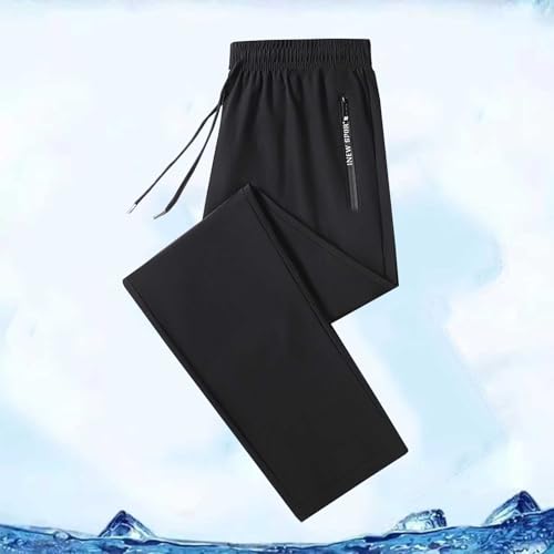 Pantalon ete homme microfibre a taille elastiquee et poches zippees - 2