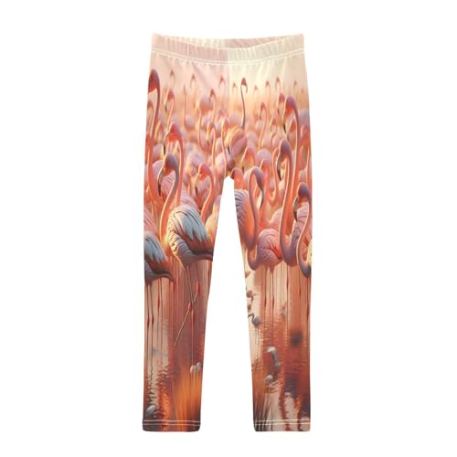 Toddler Girls Leggings Printed Yoga Pants Leggings Many Flamingos for Kids