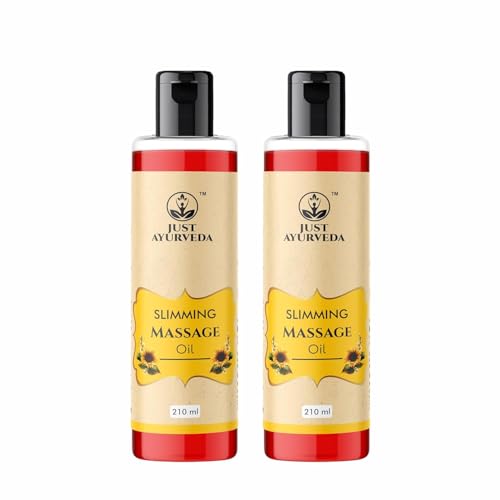 Image of Slimming Massage Oil Pack of 2 (210 ml Each) | Natural Body Toning & Firming Oil | Reduces Cellulite, Improves Skin Tightening & Boosts Circulation | Ayurvedic Slimming Oil for Men & Women