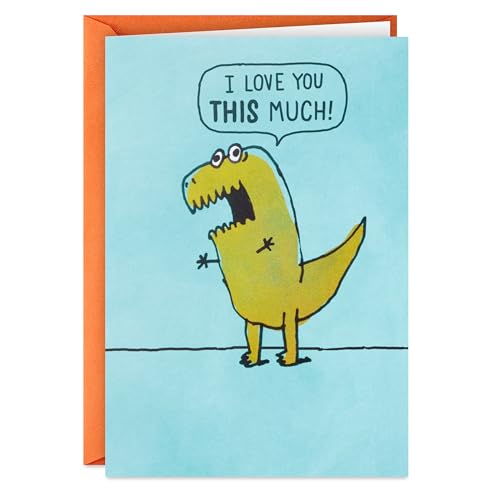 Hallmark Shoebox Funny Love Card, Anniversary Card, Fathers Day Card, or Birthday Card (T Rex Arms) (0349RZF3019)