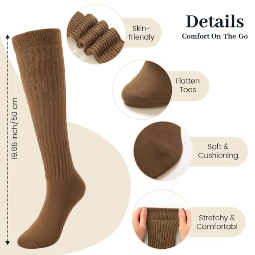 Image of Pleneal Slouchy Socks for Women Scrunch Sock Knit Chunky Crew Boot Socks