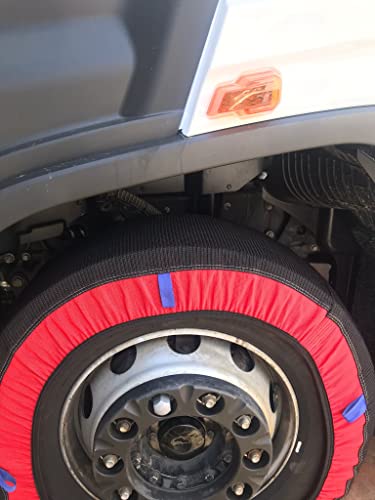 RESCAL Textil-Schneesocken für LKWs, zugelassen, Gesetz, Berge, Schneekette, Textil, für Schwergewicht, Winterausrüstung für LKW, PL, getestet und zertifiziert nach den Normen EN 16662-1