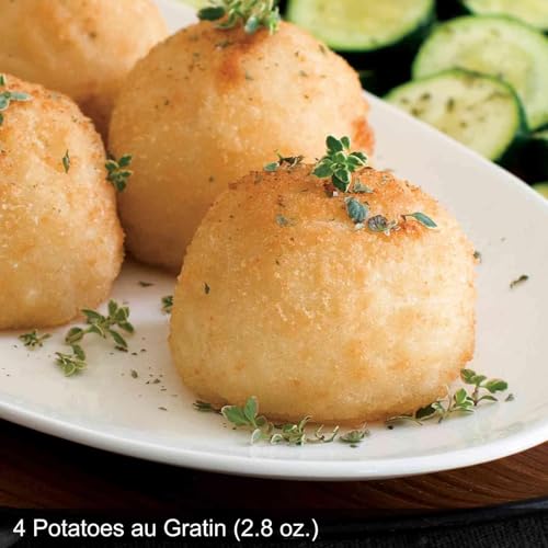 Omaha Steaks Deluxe Package, Gift-Ready or Stock Up, 21 items, 12 entrees - 4 Bacon-Wrapped Filet Mignons, 4 Steak Burgers, 4 Gourmet Jumbo Franks, 4 Au Gratin Potatoes, 4 Caramel Apple Tartlets, 1 jar Omaha Steaks Seasoning