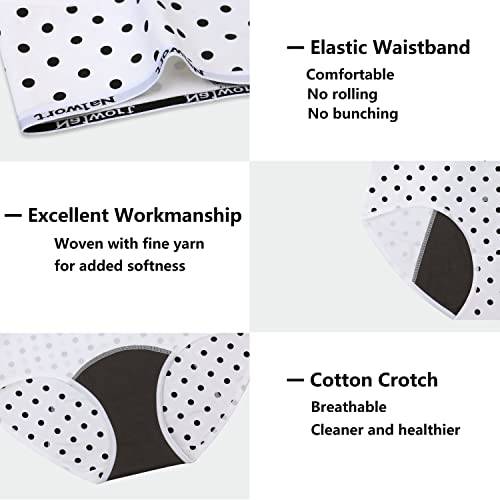 Image of Nalwort Womens Period Underwear Menstrual Period Panties Slim Postpartum Cotton Panties 5 Pack
