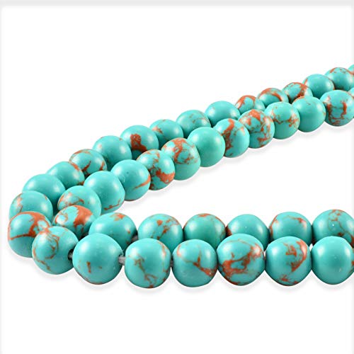 Perles turquoise en howlite 5mm pour création de bijoux et colliers