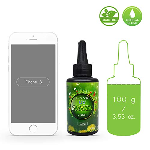 Uv Resin - Improved 100G Crystal Clear Ultraviolet Curing Epoxy Resin For Diy Jewelry Making, Casting & Coating - Hard Uv Glue Solar Cure Sunlight Activated Resin For Diy Resin Mold, Craft Decoration #TOP5