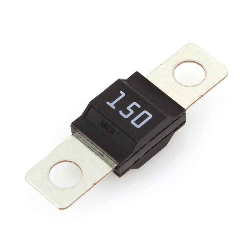 Compatible with Littelfuse MIDI Bolt-Down Fuse 150A, 498 Series, 32VDC, Time Delay, 0498150.M - Pack of 5