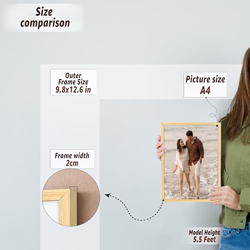 Image of Art Street Premium Photo Frame for living room, Classic Aesthetic Design Photo Frames for Photograph, Art Work, Kids Room Set of 6 (8x12 Inch, Beige)