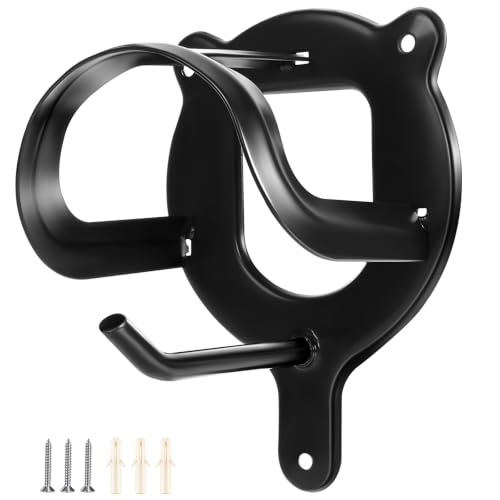 Image of Silkfly 1 Count Horse Bridle Hooks for Tack Room Black Bridle Racks Metal Horse Tack Storage Halter Hangers Bracket Holder with Tubes and Screws Horses Barn Supplies