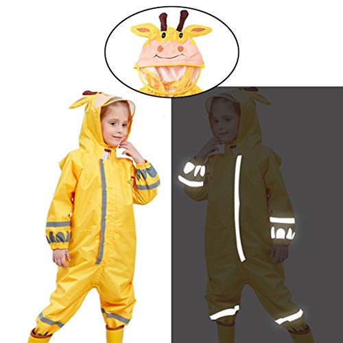 LEIPUPA Casaco de Chuva Conjunto Cartoon com Capuz para Chuva de Primavera E Verão Impermeável - S a