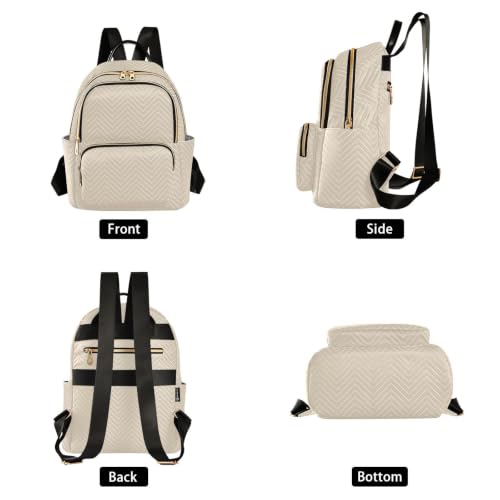 Image of ALAZA Beige Medium Backpack Purse for Women Travel Bag Fashion Daypack Back Pack Shoulder Bag