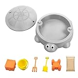 Juguete portátil de Playa Tortuga, Mini arenero Impreso en 3D con Herramientas para aliviar estrés y Juego sensorial