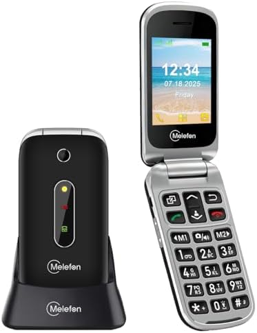 4G Téléphone Portable pour Senior Téléphone Portable à Clapet ave...