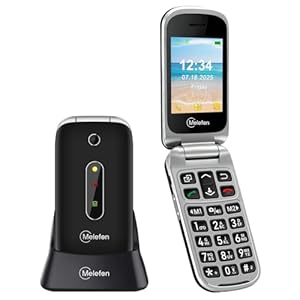 Melefon 4G Seniorenhandy ohne Vertrag, klapphandy mit Große Tasten und SOS-Taste, 2.4 Zoll FarbDisplay Handy für Senioren mit Schnellwahltasten|Taschenla... 1350 mAh Akku Lange Standby-Zeit