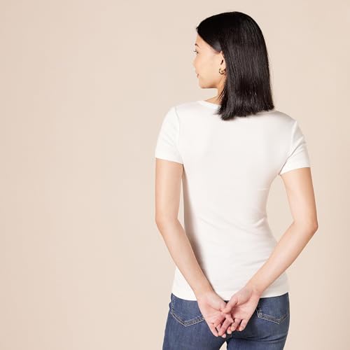 Amazon Essentials Women's Slim-Fit Short-Sleeve V-Neck T-Shirt, Pack of 24