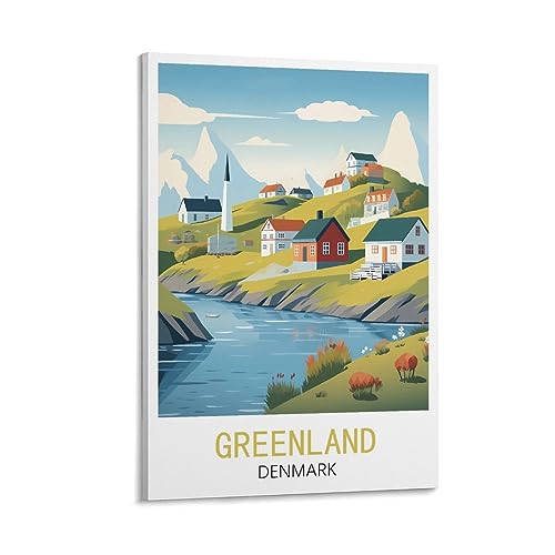 Poster voyage Groenland 60x90 cm pour décoration de chambre