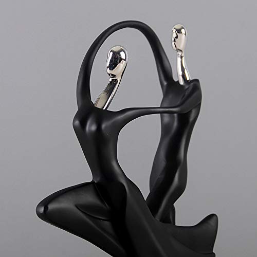 Dance Figurines Couple Sculpture Couple Dancing Abstract Statue W/Smooth Finish & Rectangular Base For Desktop Bedroom Ballroom Dancers Ballet Lovers Resin Ornament #TOP1