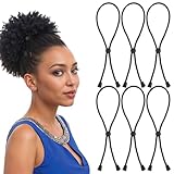 Uso versatile per la maggior parte dei tipi di capelli: adatti per la maggior parte dei tipi di capelli, in particolare capelli spessi e ricci, questi elastici regolabili per capelli sono perfetti per creare aggiornamenti eleganti, code di cavallo e locs.