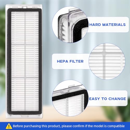 Image of HASTHIP Replacement Filters for mi x10 Vacuum Cleaner Capturing Larger Particles and Debris Tailorted fit Replacement Primary Filters for mi x10, Pack of 4