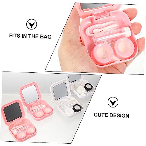 HEALEEP 12 Pçs Caso Kit De Viagem Caso E Solução Caso De Viagem Com Espelho Recipiente Pinças Caso D