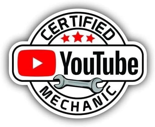 3 PCS Certified YouTube Mechanic Stickers – Funny Tool Box Decal, Hard Hat Sticker for Mechanics, Waterproof Vinyl 2 Inch – Toolbox Stickers for Men, Electricians, Garage, Union (3.5in)