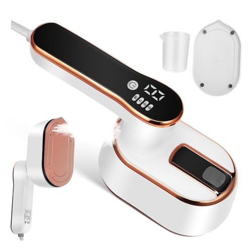Cabilock Handheld Garment Steamer Portable Travel Clothing Steamer with Water Tank for Efficient Wrinkle Removal for Home and Travel Use Compact Design with Folding Handle