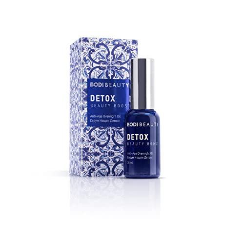 BODI BEAUTY Suero de noche Detox & Regeneration 30 ml – Aceite de Goldella, Arcilla Illit, Aceite de Rosa Mosqueta, Uva y Oonagra | Antioxidante, Calmante, Suavizante | Para todo tipo de pieles, no