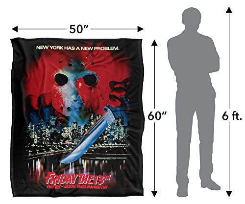 FRIDAY THE 13TH Seidiges Kuscheltuch, superweich, 152 x 127 cm