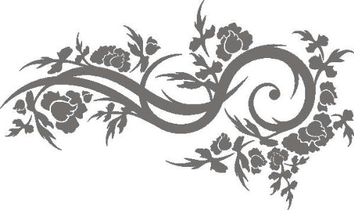 INDIGOS UG - Decalcomanie da Muro - Adesivi da Parete - Murale - D189 pianta di Vite Fiore Tribale - 80 x 47 cm - Decorazione per Soggiorno, Camera dei Bambini, Ufficio, Scuola