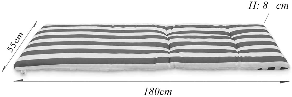 Cojín Colchón para Tumbona o Mueble para Jardín 180X55X5CM (Gris)