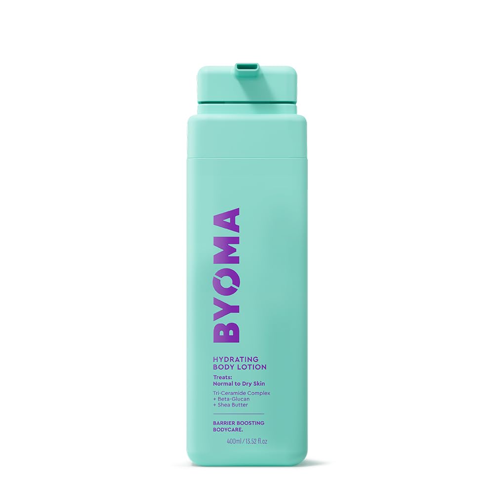 BYOMA Hydrating Body Lotion – Deeply Hydrates & Nourishes with Tri-Ceramide Complex, Shea Butter & Beta Glucan Skin Barrier, 13.52 Fl. Oz