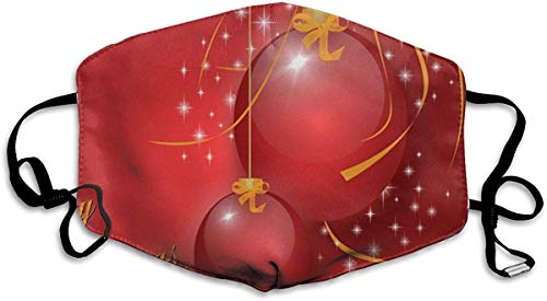 Preisvergleich Produktbild Mundmaske Halbgesichtsmasken Winddichte Maske Anti Wiederverwendbar Komfortable Atmungsaktive Unisex Staubdichte Weihnachtsdekoration Luftballons Flackern Personalisiert