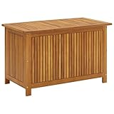 casafoyer garden storage box 35 4 x19 7 x41 7 solid acacia wood rustic outdoor indoor storage bench with ample space durable waterproof includes galvanised hardware model no 310282
