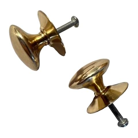 Thorness Cherema Brass Knob | Set of 2 Door knobs | Brass Cupboard knobs | Cabinet Hardware | Antique Brass Cupboard Handles | Cupboard Door Handles | 30mm Cover