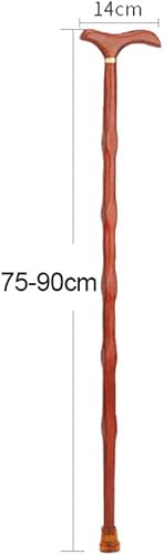 Miniatura 9 de AOHMG Bastón de madera maciza con punta de goma, bastones de madera natural de moda para hombres y mujeres, ligero y fuerte capacidad de peso de 450