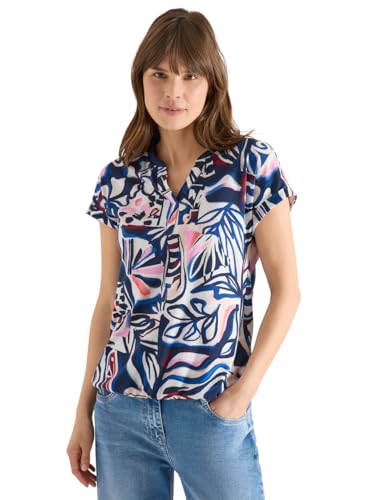 T-Shirt imprimé bleu Cecil grande taille XXL style tunique pour femme tendance