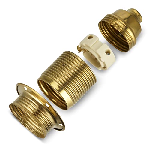 REV Ritter 0503100555 Bulb Fitting E 27 Metal, Brass