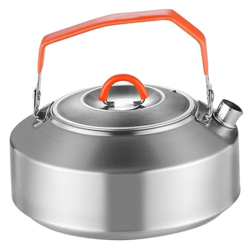 STOBAZA Outdoor Water Pot Stainless Kettle Easy to Hold Camping Tea Kettle Portable Stovetop 304 Steel Material