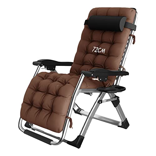 Chaise zéro gravité surdimensionnée pliante avec coussin