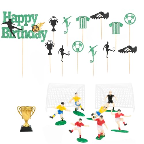 Accessoires fête pour gâteau football Kit 23 pièces décoration anniversaire sport