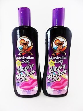 2 BOTTLES OF Australian Gold Cheeky Brown Bronzing Tanning Lotion 8.5 Oz.